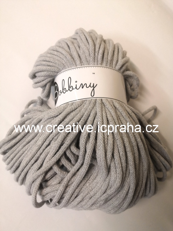 Bobbiny šňůry Premium 100m/5mm - Light grey